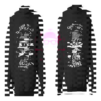 Pink Ribbon Breast Cancer Awareness Pirate Treasure Chest Sweatshirt - Thegiftio