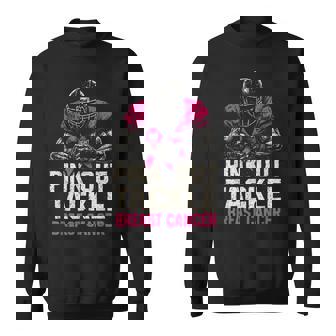 Pink Out Tackle American Football Breast Cancer Awareness Sweatshirt Unisex | Mazezy