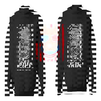 Pit-Bull Usa 愛国的な犬服 アメリカ国旗 メンズ スウェットシャツ - Kawaiitshirt