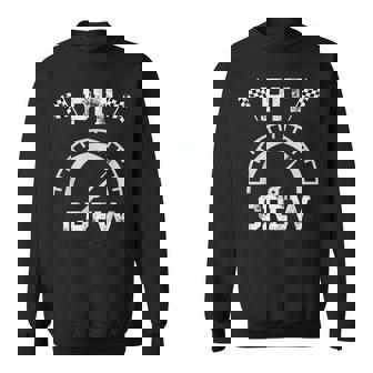 Pit Crew Race Car Auto Racing Checkered Flag Mechanic Sweatshirt Unisex | Mazezy