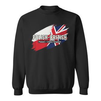 Poland United Kingdom Flag Pride Heritage Fans Sweatshirt Unisex | Mazezy