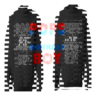 POPS Of The Birthday Boy Family Spider Web Birthday Party Sweatshirt Unisex | Mazezy