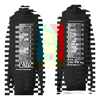 Portland Frog Protest Retro Vintage 67 Six Seven Meme Sweatshirt | Seseable CA