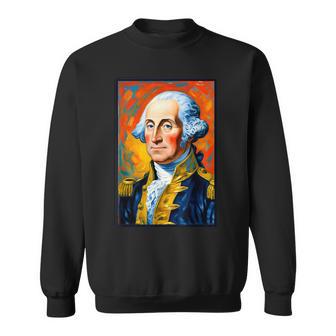 Post Impressionist President George Washington Sweatshirt Unisex | Mazezy