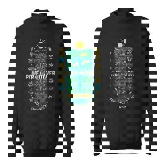 Power Of The Tower Garden Abundance Grows Here Solarpunk Sweatshirt Unisex | Mazezy