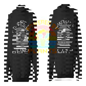 Powered By Plants Retro Vegan Broccoli Plant Fuel Life Sweatshirt Unisex | Mazezy