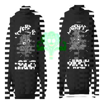 Powered By Spinach Strong Vegan Veggie Sweatshirt Unisex | Mazezy