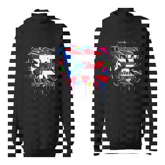 PR Graffiti Puerto Rico Flag Spray Paint Street Art Fun Cool Tank Top Sweatshirt Unisex | Mazezy