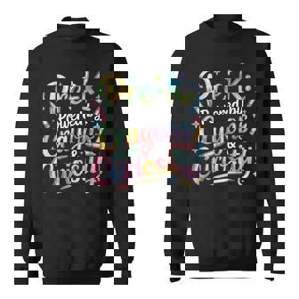 Pre-K Crayons & Curiosity Preschool Teachers Life Tie Dye Sweatshirt - Seseable