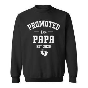Promoted To Papa 2026 First Time Grandfather Men Sweatshirt - Thegiftio