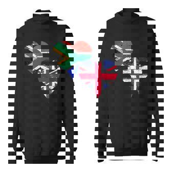 Proud British South African Expat A South Africa UK Flag Tank Top Sweatshirt Unisex | Mazezy