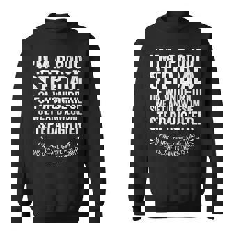 Proud Step Dad Fathers Day & Step Daughter & Stepdad Sweatshirt Unisex | Mazezy