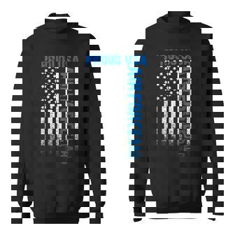 Proud USA Air Force DAD US Flag Sweatshirt Unisex | Mazezy