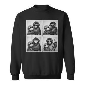 Punch Monkey Orangutan Toy Viral Video Meme Photobooth Sweatshirt | Seseable CA