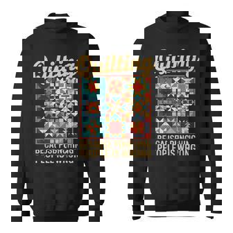 Punching People Quilter Quilts Sewing Crocheting Quilting Sweatshirt Unisex | Mazezy