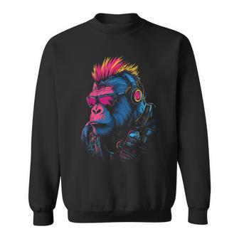 Punk Primate Cyber Punk Gorilla Sweater e - Cadeauxyz