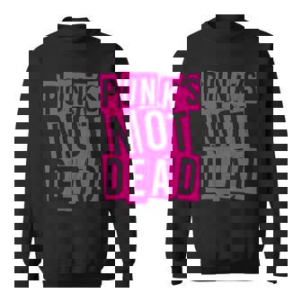 Punk's Not Dead -Intage Punk Rock Punk Is Not Dead Manga Larga Camisa de entrenamiento - Regaloses