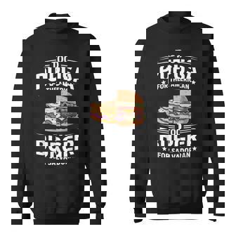 Pupusa Meets Burger Fun Salvadoran American USA Food Cuisine Sweatshirt Unisex | Mazezy