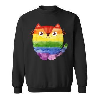 Purride Cat Lover LGBTQ Pride Gay Homosexual Bisexual Sweatshirt Unisex | Mazezy
