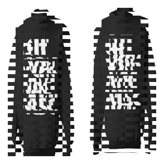 Quit Work Make Music 半袖 スウェットシャツ - Kawaiitshirt