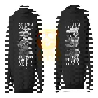 Be Quokka Happy クオッカ・ビー・クオッカ・ハッピー＆クオッカとスマイル スウェットシャツ - Kawaiitshirt