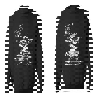 Raccoon Rave Glowstick Swirling Sweatshirt Unisex | Mazezy