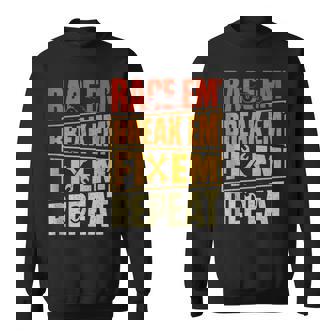 Race Break Fix Repeat RC Car Tank Top Sweatshirt Unisex | Mazezy