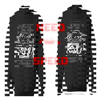 Race Car 4Th Birthday Boy Need Four Speed 4 Years Old Bday Sweatshirt | Seseable UK