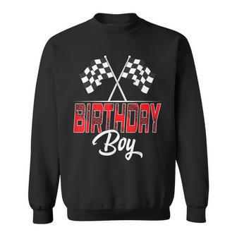 Race Car Birthday Party Racing Family Birthday Boy Pit Crew Sweatshirt - Thegiftio UK
