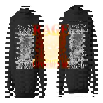 Rage Consumes Me Angry Cat Meme Saying Cats Animals Sweatshirt | Mazezy