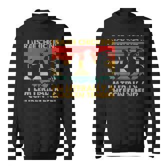 I Raise Chickens I'm Literally a Chicken Tender Farmer Sweatshirt Unisex | Mazezy