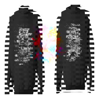 Rat Owner Colorful Portrait Motif Rodent Pet Rat Lover Sweatshirt Unisex | Mazezy