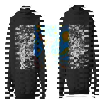 Rat Terrier Dog Starry Night Painting Sweatshirt | Mazezy