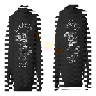 Well Read & Slightly Feral Raccoon Book Lover Graphic Sweatshirt Unisex | Mazezy