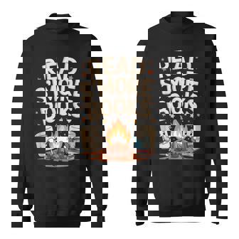 Read S'more Books Camping Outdoors Travel Campfire Smores Sweatshirt | Mazezy