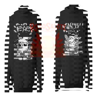 Readsalotl Axolotl Reading Book Bookworm Sweatshirt Unisex | Mazezy