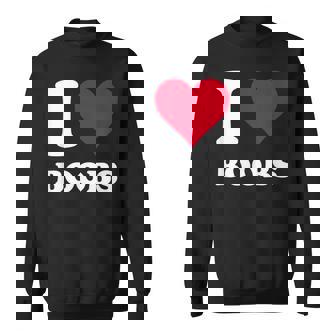 Red Heart I Love Boobs Sweatshirt - Thegiftio