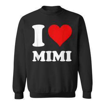 Red Heart I Love Mimi Sweatshirt | Mazezy
