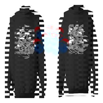 Red White And Blueberries Christmas Freedom Sweatshirt - Monsterry