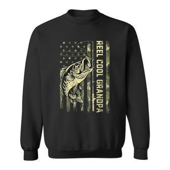 Reel Cool Grandpa Fisherman Camouflage Father's Day Sweatshirt - Thegiftio UK