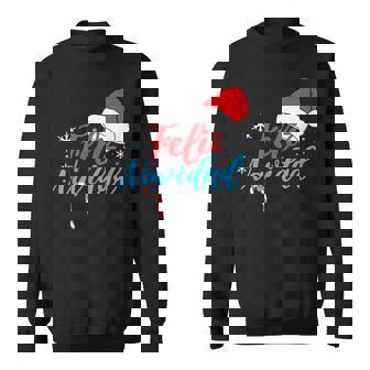 Regalos Originales De Navidad Para Familias Co Feliz Navidad Adultos Y Niños Negro Talla Manga Larga Cuello Redondo Jersey Comodidad Fiesta Navidad Camisa de entrenamiento - Regaloses