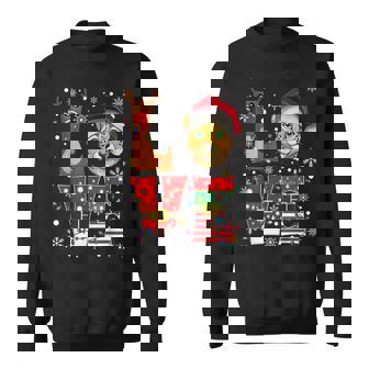 Reindeer Elf Santa Hat Love Cheetah Animal Xmas Sweatshirt - Thegiftio