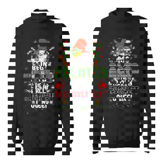 Being Related To Me Christmas Family Ugly Sweater Pajamas Sweatshirt - Thegiftio