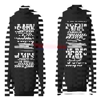 Remote Control Boat Model Enthusiast Driving RC Boat Captain Sweatshirt Unisex | Mazezy