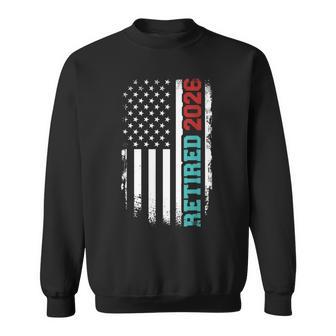 Retired 2026 Us American Flag For Retirement Sweatshirt - Thegiftio UK