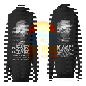 Retired Goodbye Tension Hello Pension Retro Camping Mountain Sweatshirt Unisex | Mazezy