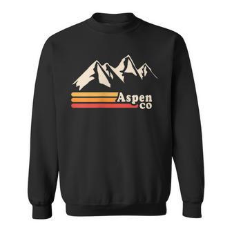 Retro Aspen Co Colorado Mountains Ski Sweatshirt - Thegiftio UK