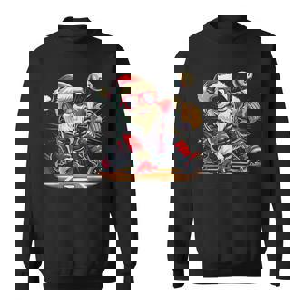 Retro Baseball Santa 67 Christmas Xmas Pajamas Boys Sweatshirt - Thegiftio