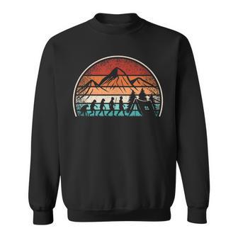 Retro Camping Evolución Puesta Delol Montaña Naturaleza Cam Camisa de entrenamiento - Regaloses