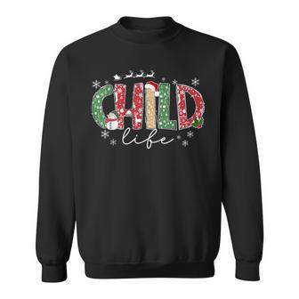 Retro Child Life Specialist Santa Hat Christmas CLS CCLS Sweatshirt Unisex | Mazezy